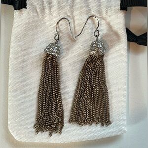 Stella & Dot tassel fringe earrings.